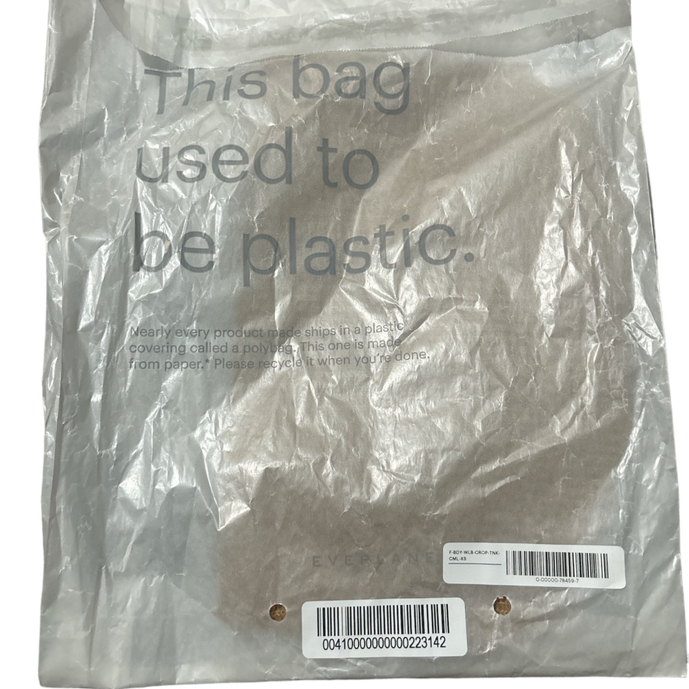 NWT Everlane The Cozy Stretch Tank Crop Camel XS - Picture 2 of 9